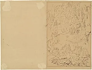 Eighteenth-Century Colonist Preaching to Indians