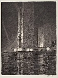 Electrical Building at Night