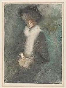 Elegant Woman in a Fur Coat