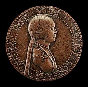 Elisabetta Gonzaga, died 1526, Duchess of Urbino, Wife of Guidobaldo I 1489 [obverse]