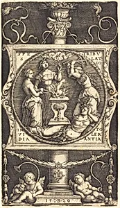 Emblem with Hope, Tribulation, Envy, and Tolerance