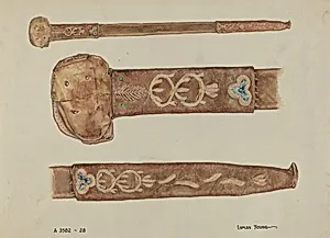 Embroidered Leather Scabbard