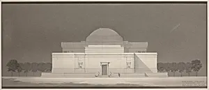 End Elevation; Scheme with Dome
