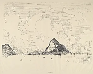 Entrance to the Canal from the Pacific by Joseph Pennell