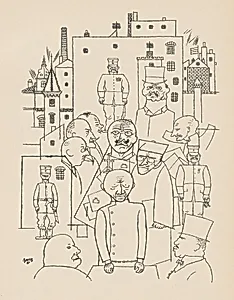 Er hat Hindenburg verspottet (He Made Fun of Hindenburg) from Deutsche Graphiker der Gegenwart (German Printmakers of Our Time)