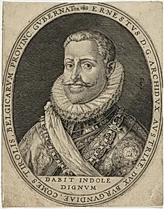 Ernest of Austria, Archduke, Governor of the Spanish Netherlands by Crispijn de Passe I