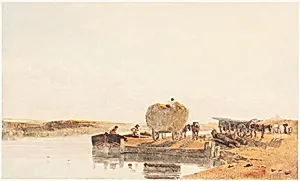 Evening on the Foss Dyke near Lincoln by Peter De Wint