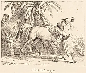 Famille Arabe en voyage by Carle Vernet