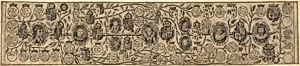 Family Tree with Portraits of Henry VII, Henry VIII, Elizabeth, James, and Charles