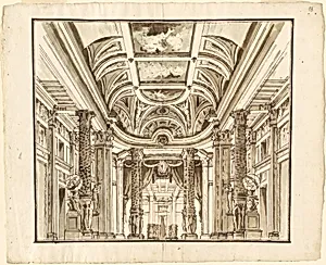 Fantasy of a Great Hall with Basketweave Columns