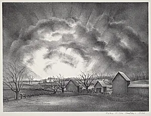 Farm at Sunset