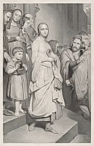 Faust Seeing Marguerite for the First Time by Adolphe Caron after Ary Scheffer