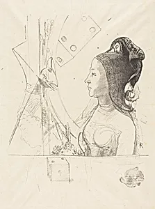 Femme de Profil (Profile of a Woman) by Odilon Redon