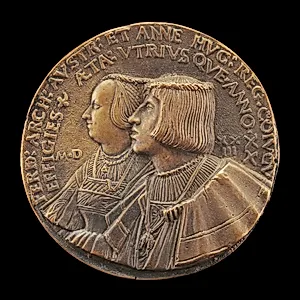 Ferdinand I, 1503-1564, Archduke of Austria 1519, Holy Roman Emperor 1556, and Anne of Hungary, 1503-1547, His Wife 1521 [obverse]