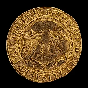 Ferdinand II, 1452-1516, King of Aragon 1479, and Isabella, 1451-1504, Queen of Castile and León 1474 [obverse]