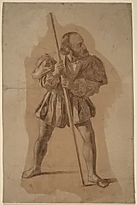 Figure Costume Study for Columbus Mural, Washington, D.C.