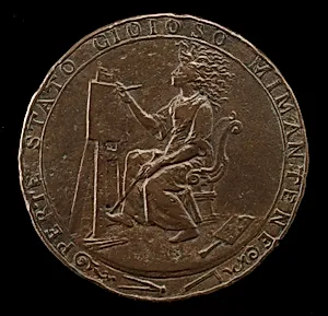 Figure of Inspiration at an Easel [reverse]