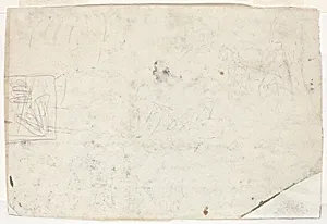 Figure on Horseback and Other Studies [verso] by Winslow Homer