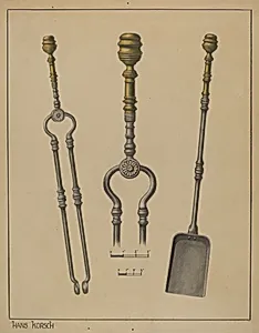 Fire Shovel and Tongs