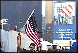 First Anniversary Memorial for 9-11 / NYC / 09 Sept. 2002