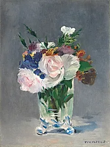 Flowers in a Crystal Vase