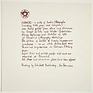 Flowers XII (Colophon)