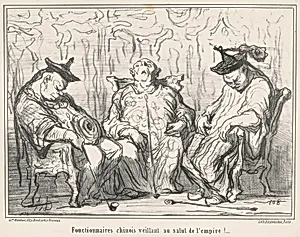 Fonctionnaires ... veillant au salut de l'empire! ... by Honoré Daumier
