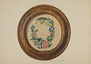 Framed Flower Painting