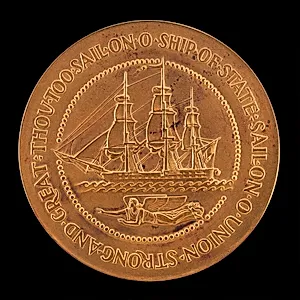 Franklin Delano Roosevelt Inaugural Medal: The Ship of State [reverse]