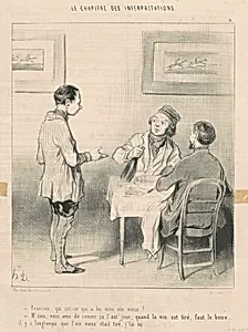 François, qui est-ce qui a bu mon vin ... by Honoré Daumier