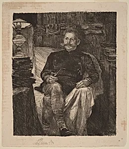 Franz Rose in His Study by Albert Welti