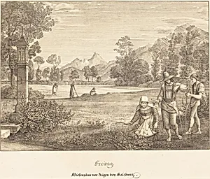 Freitag - Wiesenplan vor Aigen bey Salzburg (Meadow before Aigen near Salzburg)