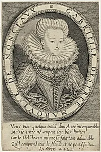 Gabrielle D'Estrees, Marquise de Monceaux by Thomas de Leu