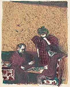 Game of Checkers (La partie de dames) by Edouard Vuillard