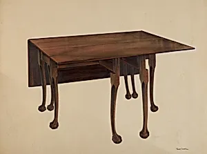 Gate-legged Table, Ball & Claw Feet