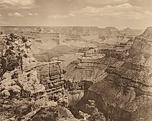 General View of Canyon near Head of Trail on a Clear Day