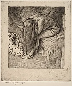 Girl Brushing Her Hair