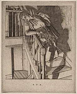 Girl on Stairs