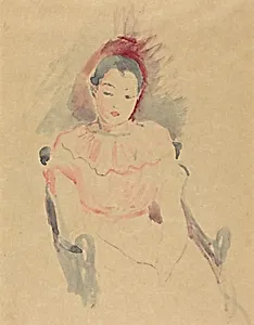 Girl Seated by Berthe Morisot