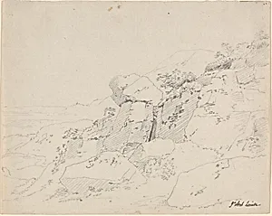 Glacial Boulders at the Edge of a Mountain