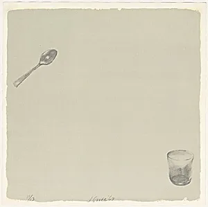 Glass Lower Right—Spoon Upper Left