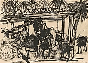 Goats in Shed