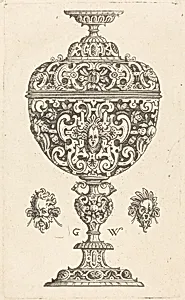 Goblet decorated with a masque with open mouth