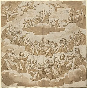 God Enthroned Surrounded by Saints