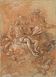 God the Father and the Holy Spirit Receiving the Body of Christ