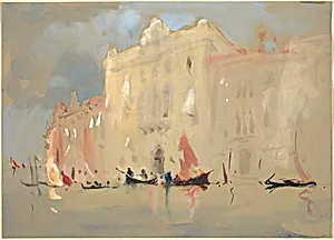 Gondolas Before a Palace on the Grand Canal in Venice by Hercules Brabazon Brabazon