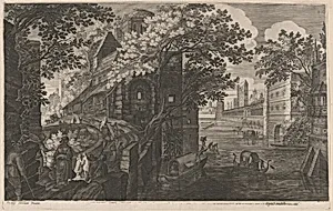 Gondolas on a River by a Palace