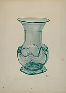Green Glass Vase