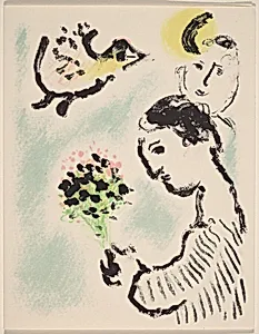 Greeting Card (Man Holding a Bouquet)
