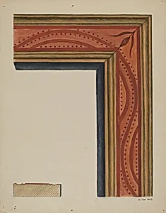 Hand-carved Picture Frame "River of Life" Motif
